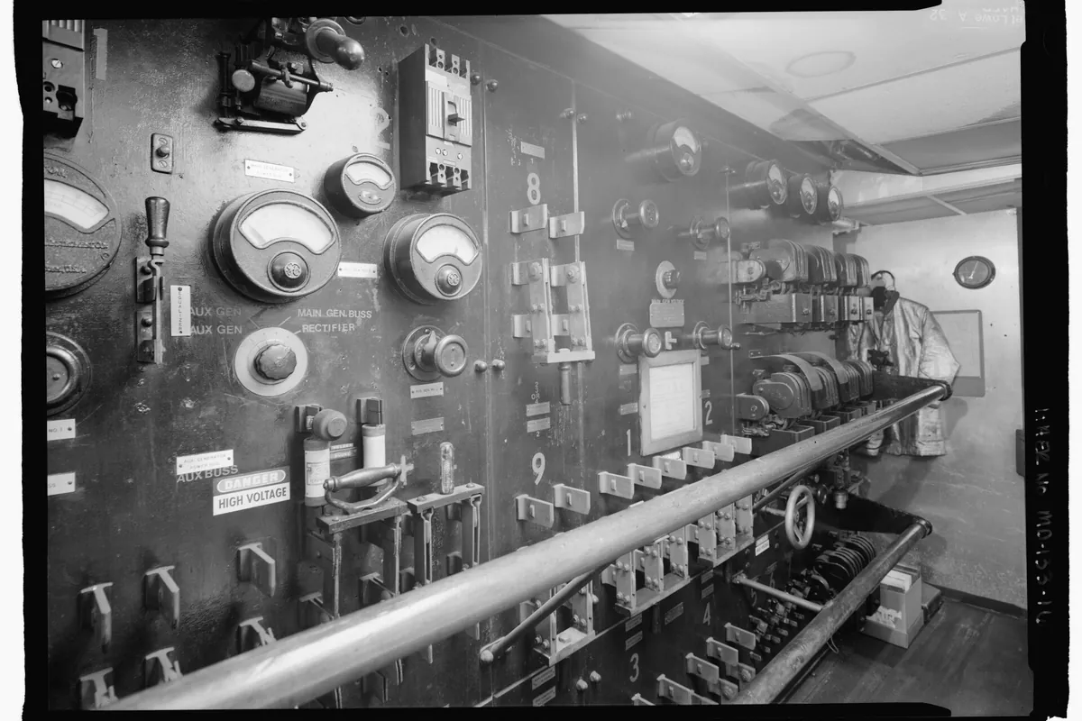 Detail of an electrical distribution panel