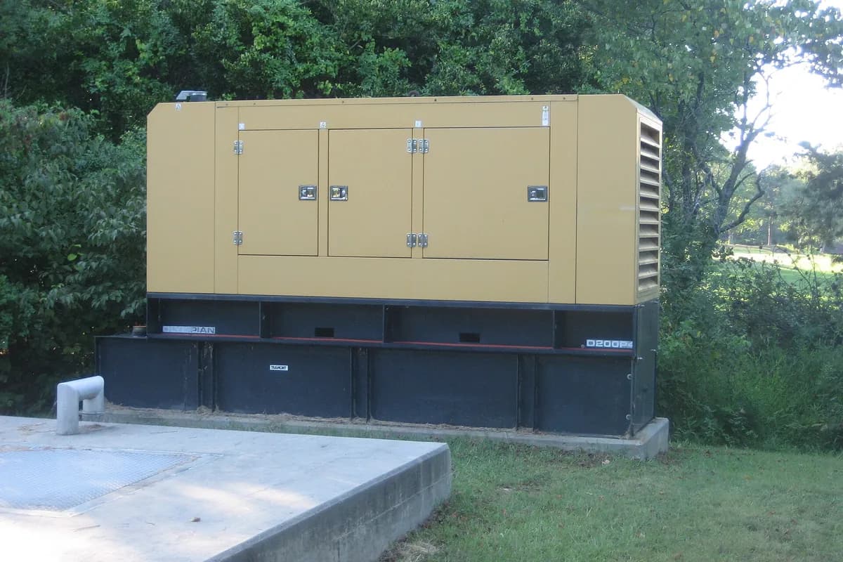 Enclosed standby generator set