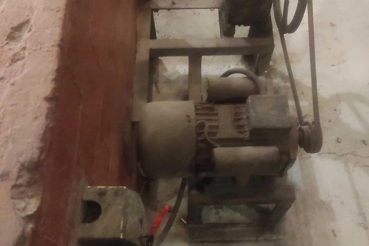 Industrial electric motor coupled to driven equipment