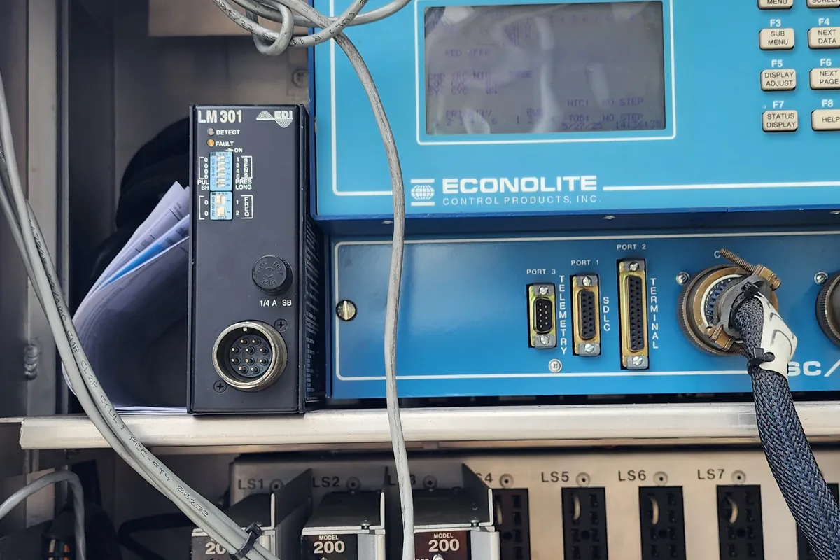 Insulation resistance tester connected to farm electrical equipment